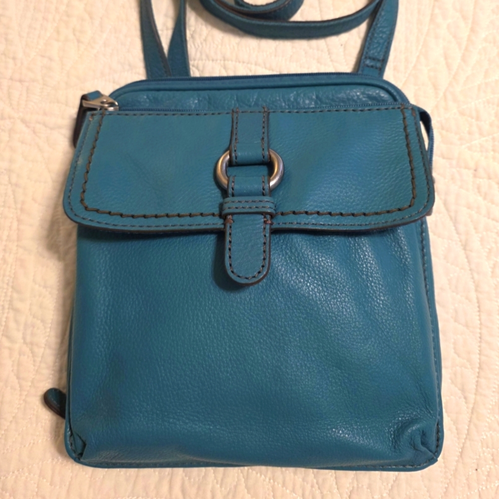 Fossil Teal Crossbody Purse